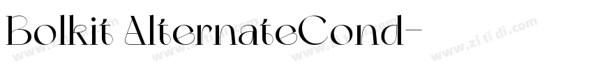 Bolkit AlternateCond字体转换